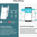 TP-Link AC1200 WiFi Extender, 2023 Engadget Best Budget Pick, 1.2Gbps Signal Booster for Home, Dual Band 5GHz/2.4GHz, Covers Up to 1500 Sq.ft and 30