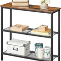 HOOBRO 29.5" Narrow Console Table, 3-Tier Entryway Table, Thin Sofa Table with Shelves, Side Table, Display Table, for Hallway, Entrance, Living