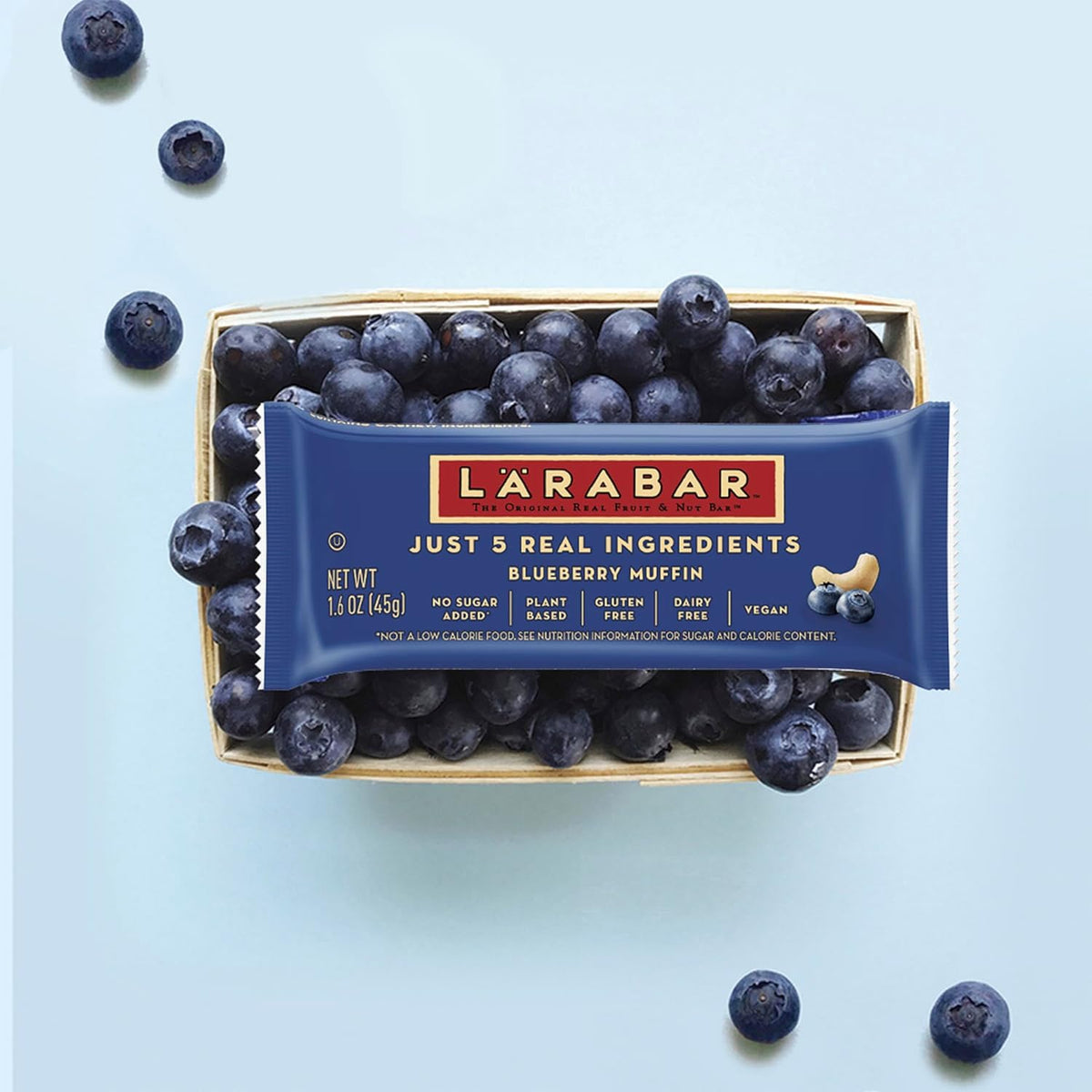 LARABAR Fruit & Nut Bars Variety Pack 18 Count (1.6 oz Each), Blueberry Muffin Lemon Apple Pie, Vegan Gluten Free Dairy Free Plant Based, Granola