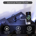 oneinmil 70" Fireplace TV Stand with Power Outlet for TVs Up to 80", Electric Fireplace Entertainment Center with LED Lights & Storage Cabinets