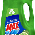 Ajax Ultra Liquid Dish Soap Vinegar and Lime Scent, Sparkling Clean Dishes, 90 fl oz Bottle