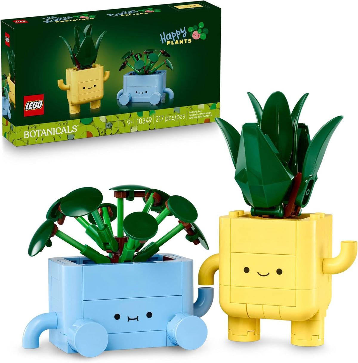 LEGO Botanicals Happy Plants Building Toy for Kids, Girls, and Boys 9+ - Playroom Decor for Desk or Shelf - Birthday Gift Idea for Young Gardeners