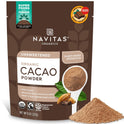 Navitas Organics Cacao Powder - Cocoa Powder Substitute 1:1, For Hot Chocolate, Baking & More - Regenerative Organic Certified, Non GMO, Fairtrade