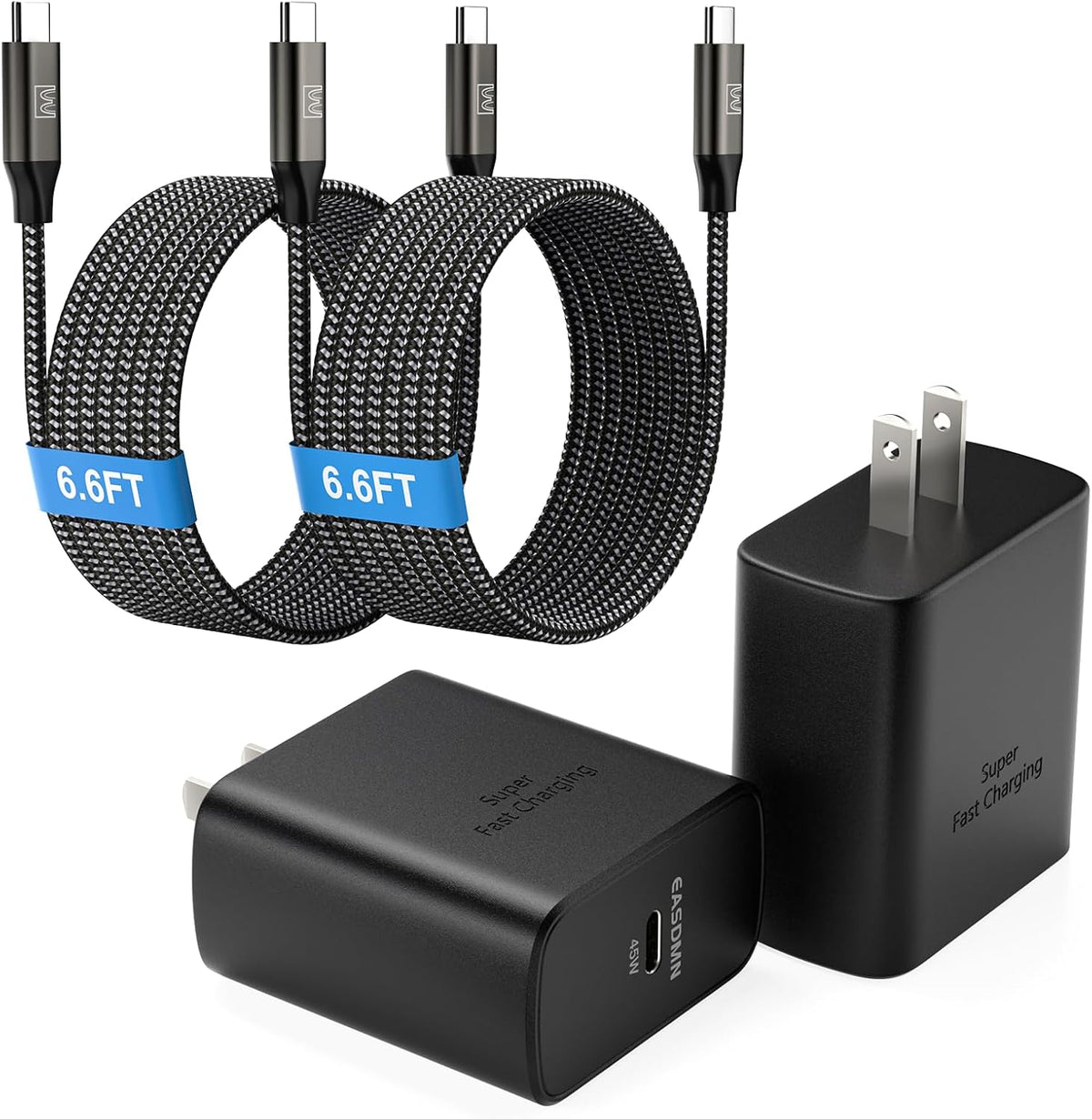 45W Super Fast Charger Type C, [2 Pack] 45 Watt USB-C Charger PD/PPS Wall Charging Block for Samsung Galaxy S25 Ultra/S25+/S25/S24/S23 Ultra/S23+/S22