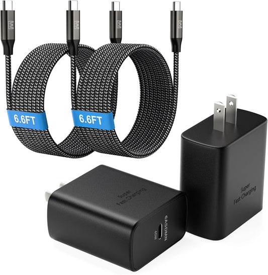 45W Super Fast Charger Type C, [2 Pack] 45 Watt USB-C Charger PD/PPS Wall Charging Block for Samsung Galaxy S25 Ultra/S25+/S25/S24/S23 Ultra/S23+/S22