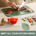 Plastic Cutting Board Set of 3-Cutting Boards for Kitchen BPA Free, Large-Small Chopping Boards Non-Slip for Cooking Camping Dishwasher Safe