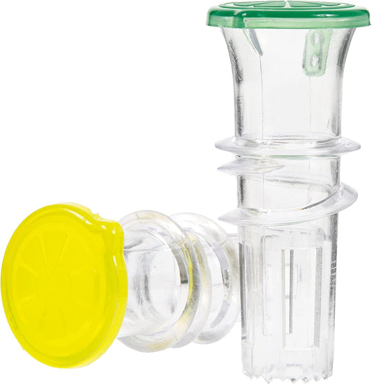 YZC Lemon Squeezer – 2-Pack Lemon-Juicer – BPA-Free Plastic Lime Juicer– Compact Juice Extractor Citrus Press with Lid – Squeeze Lime for Cocktails
