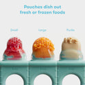 Frida Baby Push Pop Silicone Feeder, Baby Fruit Food Feeder to Safely Introduce New Foods, Fresh + Frozen, Breastmilk Popsicles, BPA Free, Dishwasher