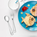 DRKIO Stainless Steel Toddler Utensils Set - 12 Pieces Kids Silverware Set Children Safe Food Grade Small Forks and Spoons Dishwasher Safe Mirror