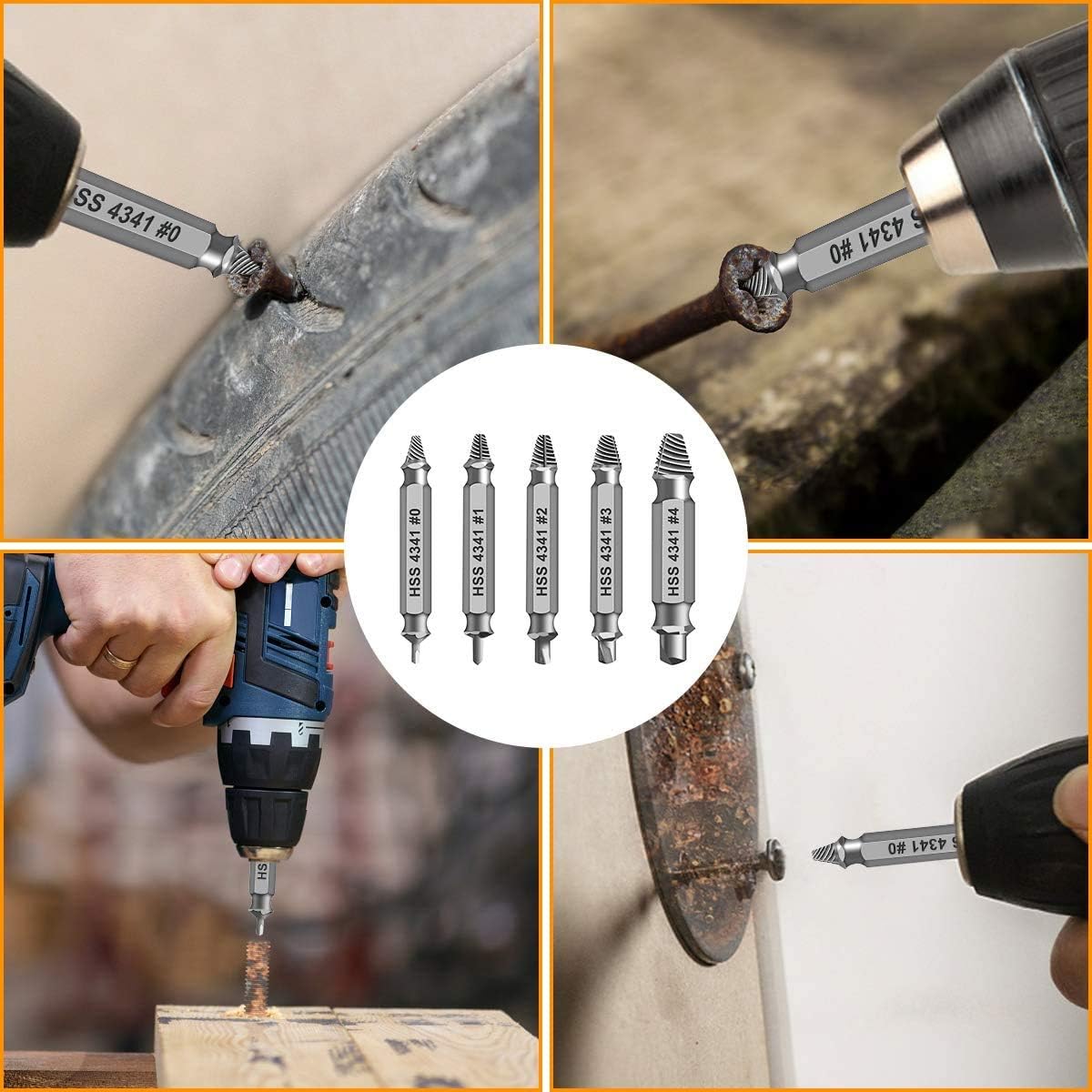 Gifts for Men,Damaged Screw Extractor Set-Christmas Stocking Stuffers for Men Adults Him,Mens Gifts for Dad,Husband,Stripped Screws Nuts & Bolts