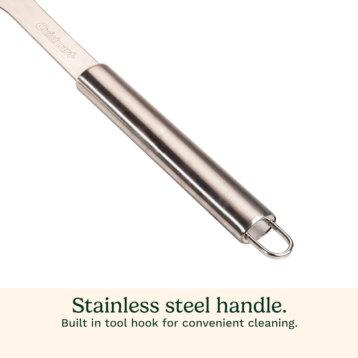 Cuisinart Stainless Steel 16.5" Long Handle Grill Cleaner Brush and Scraper for BBQ, Griddle, Grills, Cookout Tool, Grill Brush for Outdoor Grills