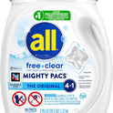 All Mighty Pacs Laundry Detergent, Free Clear for Sensitive Skin, Tub, 60 Count