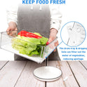 Pomeat 10 Pack Fridge Organizer, Stackable Refrigerator Bins with Lids, BPA-Free Produce Fruit Storage Containers for Fridge, Clear for Food, Drinks