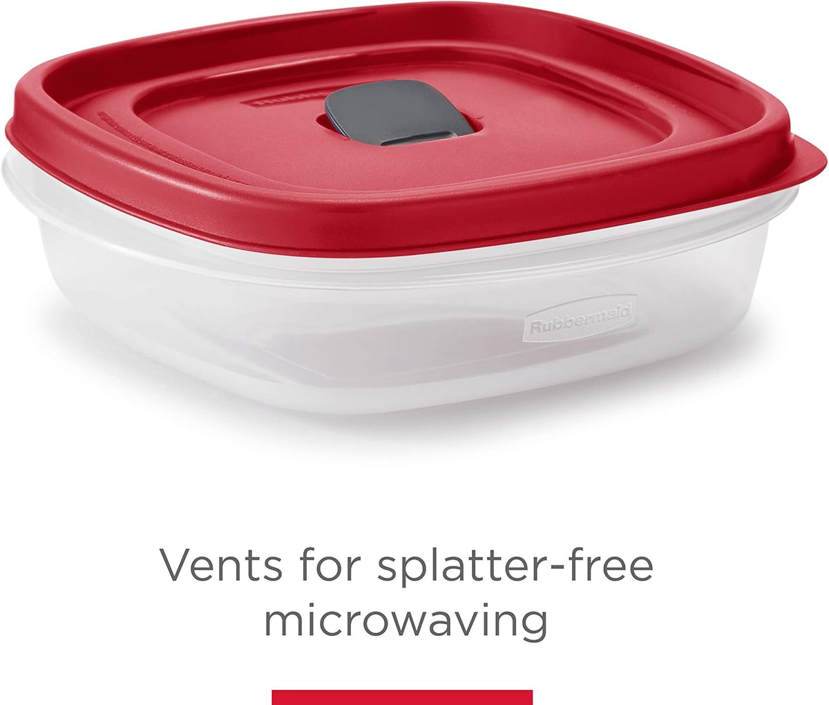 Rubbermaid 16-Piece BPA-Free Plastic Food Storage Set, Red Vented Lids - Microwave, Dishwasher Safe: Perfect for Meal Prep, Leftovers, and Kitchen