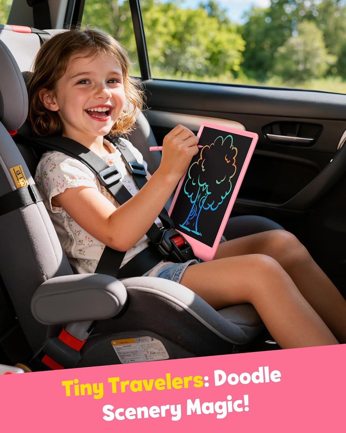 TEKFUN LCD Writing Tablet for Kids, 10-inch Coloring Drawing Pad, Mess Free Doodle Board, Gifts for Girls and Toddlers, Toys for 3 4 5 6 7 8 Year Old