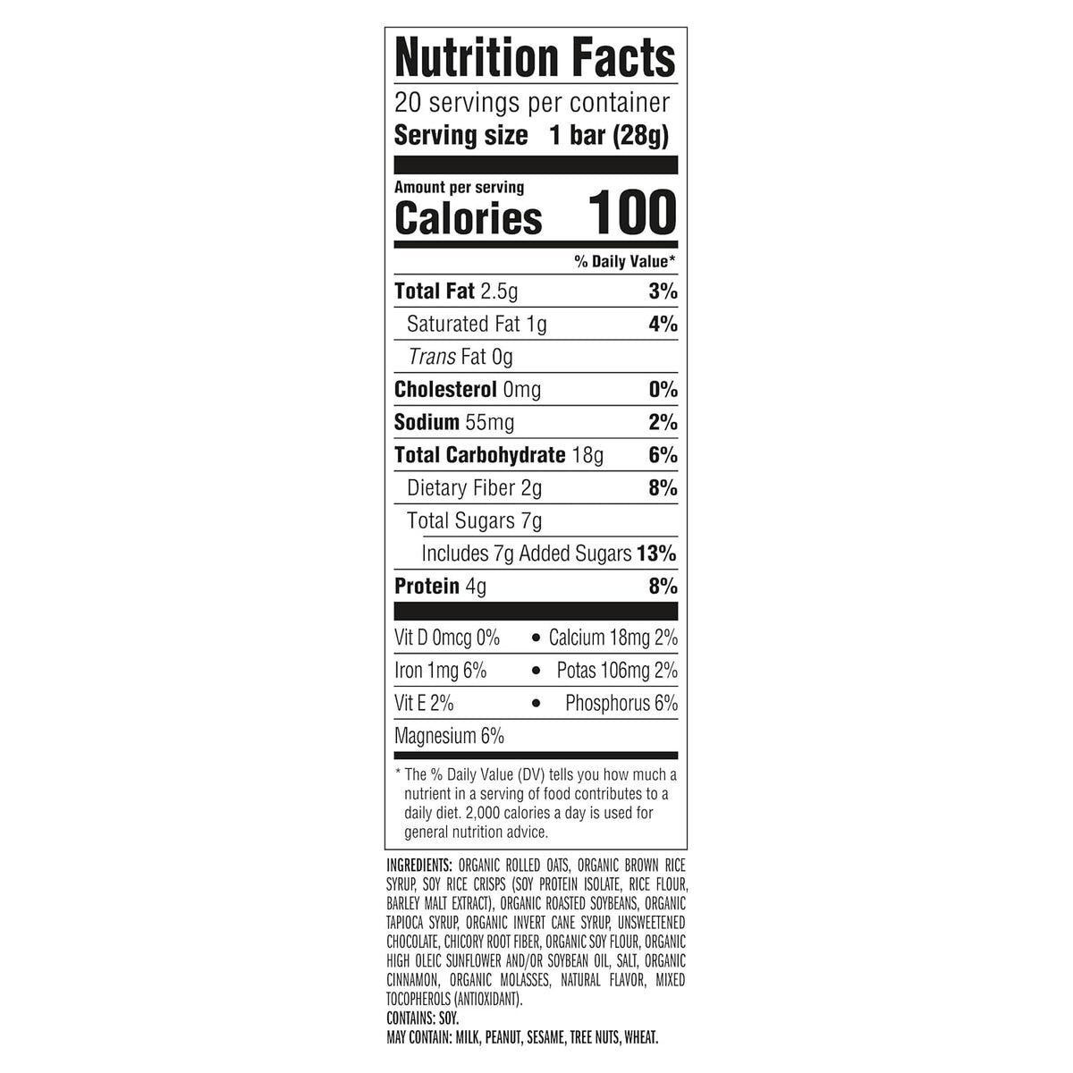 CLIF BAR Minis - Chocolate Chip - Made with Organic Oats - 4g Protein - Non-GMO - Plant Based - Snack-Size Energy Bars - 0.99 oz. (20 Pack)