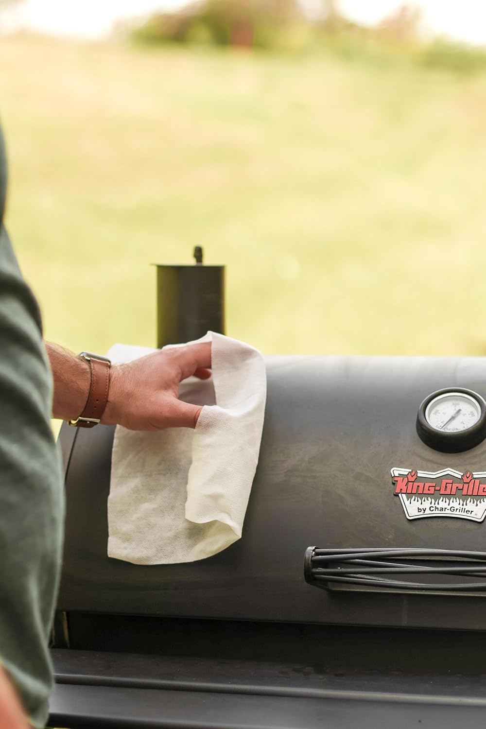 Crocodile Cloth Grill - 80 (15" x 10") Plant-based Cleaning Wipes. Safe on Skin & Multiple Surfaces. Infused with Aloe & Vitamin E. Large