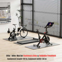 Bike Mat Compatible with Peloton Bike,Elliptical,Treadmill Mat, 6mm Thick, Under Exercise Bike Trainer Pad for Indoor Stationary Spin Bike Gym