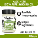Chosen Foods 100% Avocado Oil-Based Classic Mayonnaise, Gluten & Dairy Free, Low-Carb, Keto Diet Friendly, Mayo for Sandwiches, Dressings and Sauces