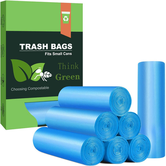 Small Trash Bags, AYOTEE 4-6 Gallon Compostable Garbage Bags, 4 Gallon Trash Bags, Unscented Leak Proof Biodegradable Bags Wastebasket Liners
