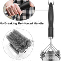 Grill Brush and Scraper Bristle Free – Safe BBQ Brush for Grill – 18'' Stainless Grill Grate Cleaner - Safe Grill Accessories for Porcelain/Weber