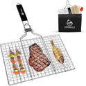 Fish Grill Baskets for Outdoor Grill Vegetables, Fish Grilling rack for Grill, BBQ Grilling Basket, Stainless steel Grill Basket for Veggies, shrimp