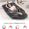ALLOPERA Pregnancy Pillow, Full Body 57 Inch Maternity Pillow with Removable Washable Cover - Sleep Support for Legs, Back, Neck, Shoulder, HIPS