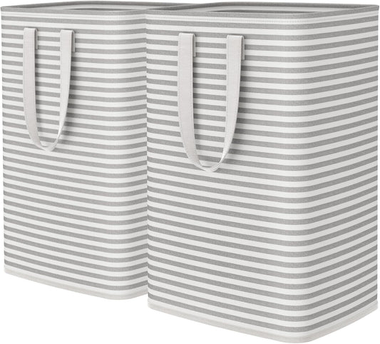 Lifewit 2 Pack Laundry Hamper Large Collapsible Laundry Baskets, Freestanding Waterproof Clothes Hamper with Easy Carry Handles in Laundry Room