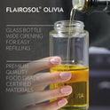 FLAIROSOL OLIVIA. The Original Advanced Oil Sprayer for Cooking, Salads, BBQs and More, Continuous Spray with Portion Control, Trusted by Chefs