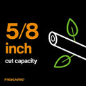 Fiskars Bypass Pruning Shears, 5/8-Inch Cut Capacity SoftGrip Hand Pruner for Small Hands, Blade Stays Sharp Through Heavy Use with Rust Resistant