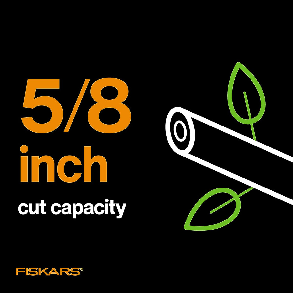 Fiskars Bypass Pruning Shears, 5/8-Inch Cut Capacity SoftGrip Hand Pruner for Small Hands, Blade Stays Sharp Through Heavy Use with Rust Resistant