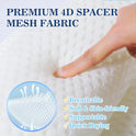 Bath Pillow Bathtub Pillow, Luxury Bath Pillows for Tub Neck and Back Support, Bath Tub Pillow Headrest with Soft 4D Mesh Fabric and Non-Slip Suction