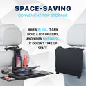 Car Back Seat Tray Table, Stable Foldable Auto Backseat Food Trays Desk for Rear Passenger Road Trip Eating & Work, Multifunctional Adjustable Travel