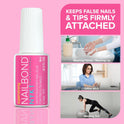 Super Strong Nail Glue for Press On Nails, Nail Tips & Acrylic Nails (8ml) NYK1 NailBond Brush On Glue for Press Ons, Tips & Acrylics - Long Lasting