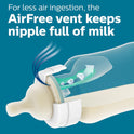 Philips Avent Anti-Colic Baby Bottle with AirFree Vent, 9oz, with Flow 2 Nipples, 1m+, 4pk, Clear, SCY703/04