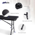 Folding Table 6ft Portable Heavy Duty Plastic Fold-in-Half 6 Foot Foldable Table Utility Dining Indoor Outdoor with Carrying Handle for Camping
