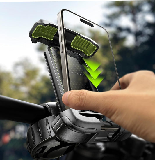 LISEN Bike Phone Holder, Super Easy Install Ultra Stable Motorcycle Phone Mount, Bicycle Handlebar Holder Mount for Adults Kids, Bike Bicycle Ebike