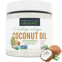 Viva Naturals Organic Coconut Oil, 16 fl oz – Unrefined, Cold-Pressed Extra Virgin Coconut Oil, USDA Organic & Non-GMO, Natural Cooking Oil, Hair Oil