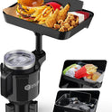 DYLEN Car Cup Holder Tray, Cup Holder Expander Adapter for Car, 9.5” Detachable Car Food Tray Table for Eating, Road Trip Essentials Fits Yeti, Hydro