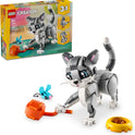 LEGO Creator 3 in 1 Playful Cat Toy - Building Toy with 3 Building Options, Cat, Dog, or Pigeon - Birthday Gift for Kids - Animal Figures for Kids
