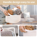 Cute Woven Storage Basket with Handle, Baskets for Gifts Empty, Gift Baskets for Birthday Baby Shower Burr, Decorative Organizer Box for Baby Toy