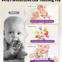 Baby Montessori Rattle & Teething Toys - Safe, Multi-Functional BPA-Free Silicone Sensory Learning Teether Baby Toys for Infant 0-12 Months Teething