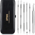 JPNK Blackhead Remover Tool Comedones Extractor Acne Removal Kit for Blemish, Whitehead Popping, 6 Pcs Zit Removing for Nose Face Tools with a