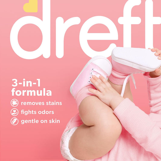 Dreft Newborn Baby Liquid Laundry Detergent, Gentle on Sensitive Skin, HE Compatible, 2 Pack, 32 Loads Each, Baby Laundry Detergent, Newborn