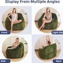 MAXYOYO Bean Bag Chair, Comfy Bean Bag Sofa with Back Support, Faux Fur Bean Bag Chair for Adults and Kids, Stuffed Floor Sofa for Living Room