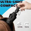 SIEPASA Compact Travel Umbrella - Windproof Auto Open/Close, Small Folding Umbrella for Rain - Lightweight & Durable with Fiberglass Frame