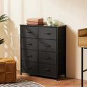 Sweetcrispy Dresser, Dresser for Bedroom Drawer Organizer Storage Drawers, Fabric Storage Tower with 8 Drawers, Chest of Drawers with Steel Frame