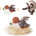 Potaroma Cat Toys Rechargeable Flapping Bird Sparrow, Lifelike Chirp Tweet, Touch Activated Kitten Toy Interactive Cat Exercise Toys for All Breeds
