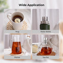 Reinmoson Tea Strainers for Loose Tea, Extra Fine Mesh Tea Infuser, 304 Stainless Steel & Updated Slim Threaded Lid, Loose Leaf Tea Steeper for Black