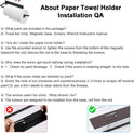 Paper Towel Holder, Magnetic Paper Towel Holder for Fridge, Toilet Paper Roll Holder Magnet Towel Rack Wall Mount Fridge Organizer for Paper Towels